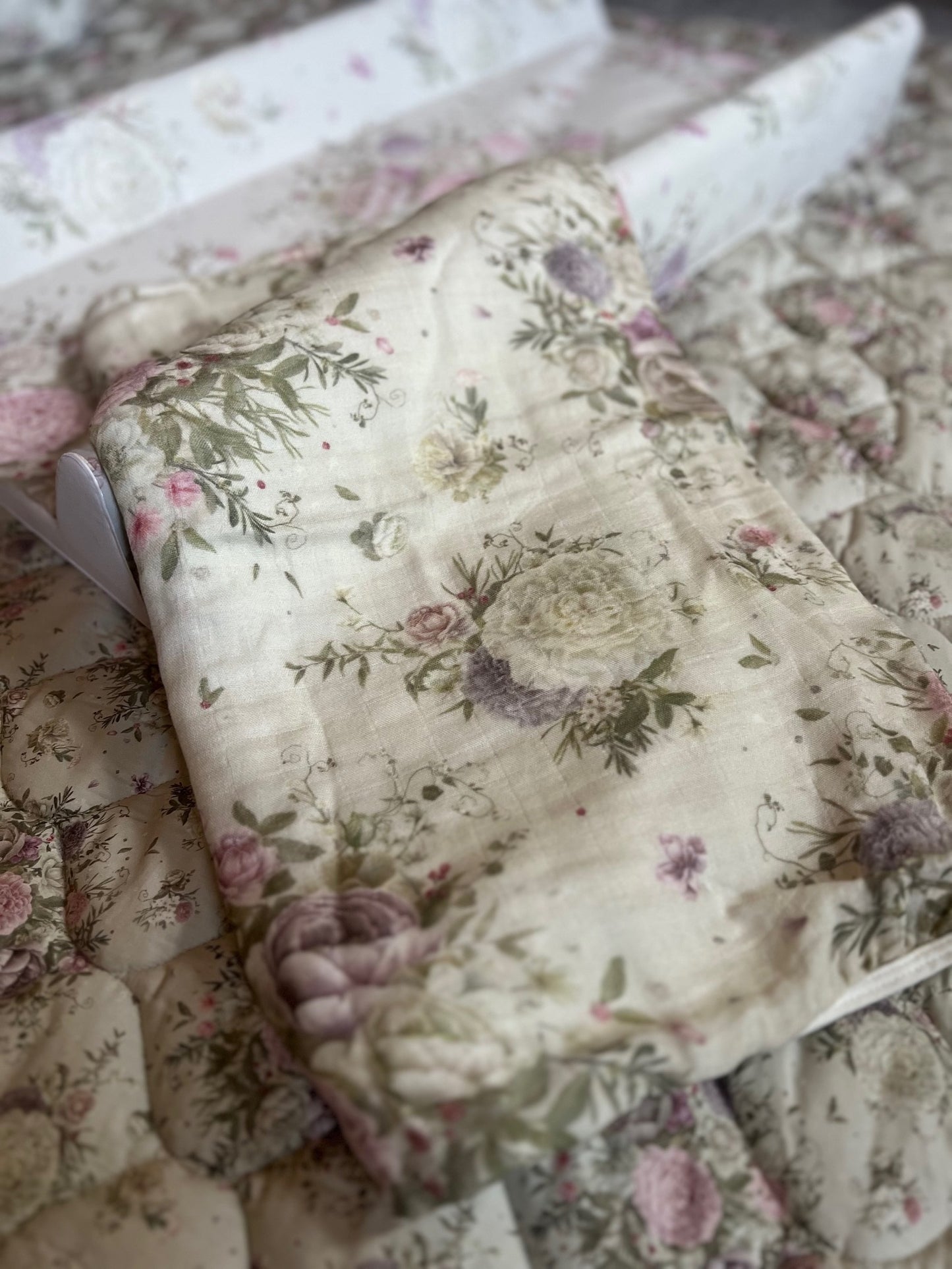 Antique Rose Bamboo Baby Blanket