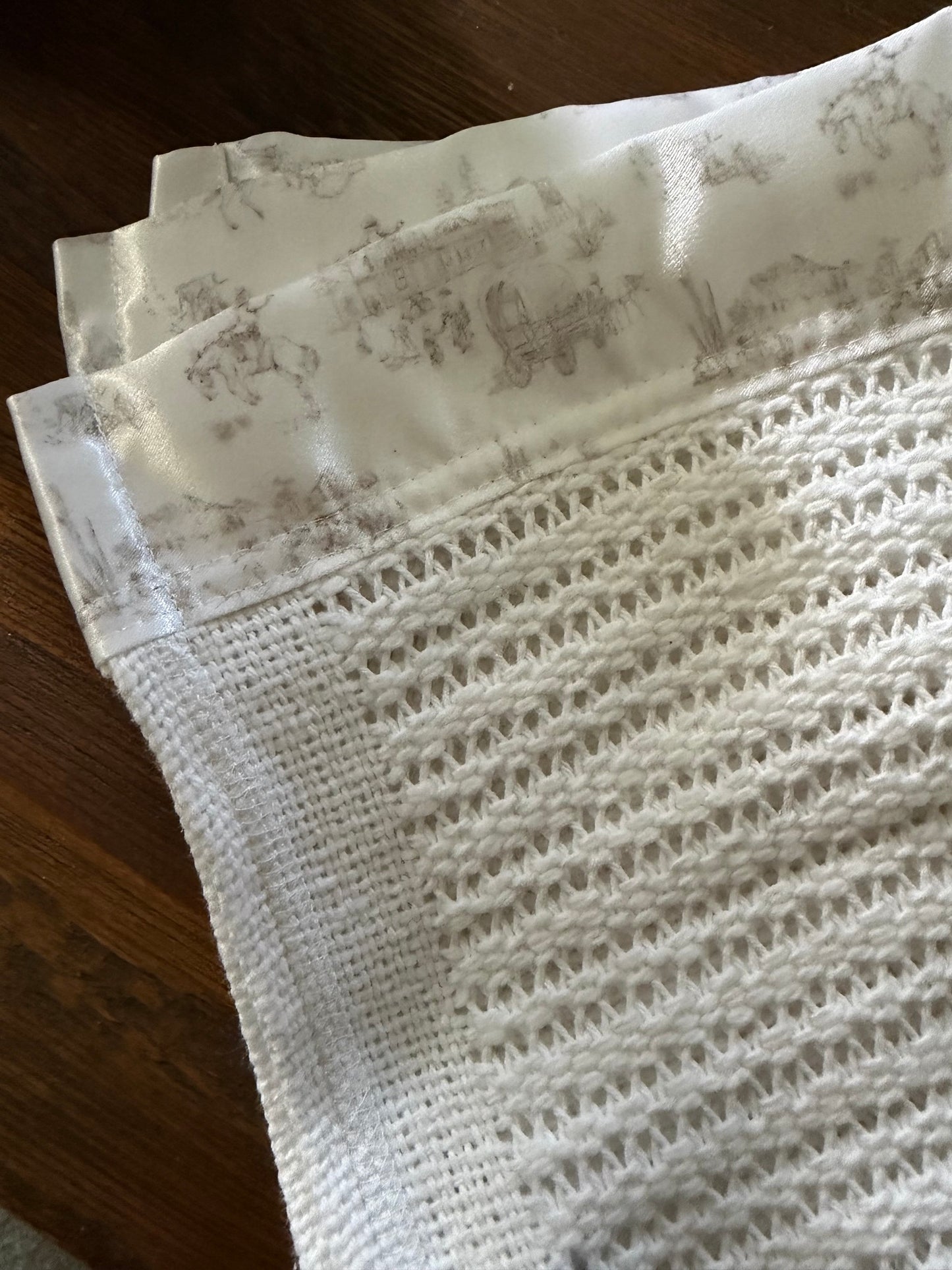 Cellular Baby Blanket - Western Toile