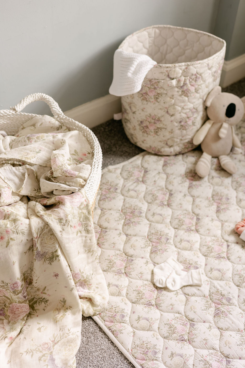 Antique Rose Bamboo Baby Blanket