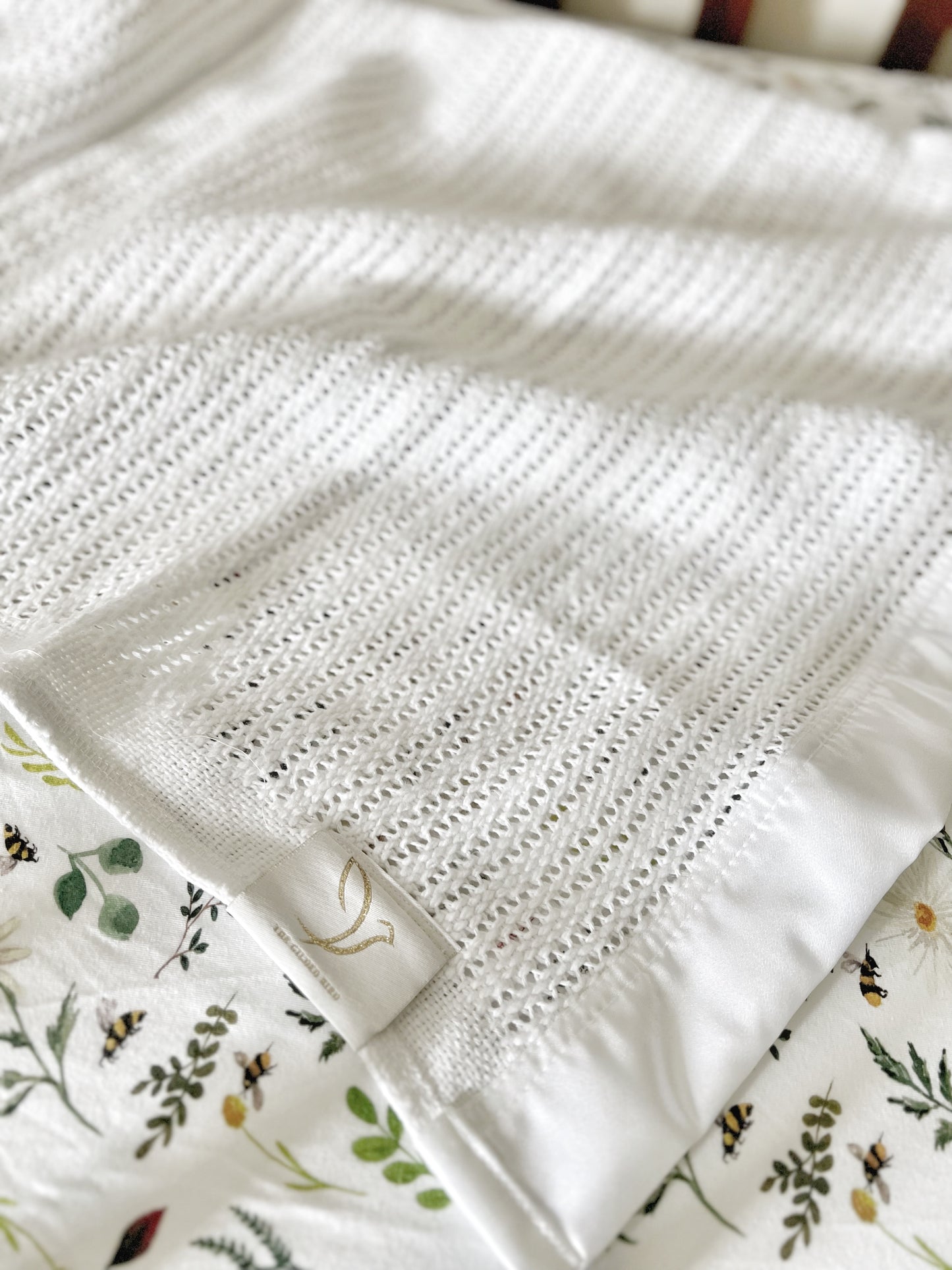 Cellular Baby Blanket - White Trim