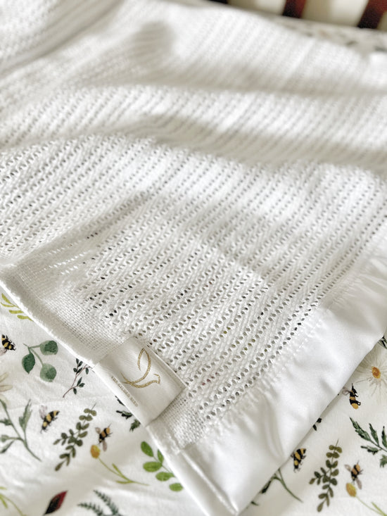 Cellular Baby Blanket - White Trim