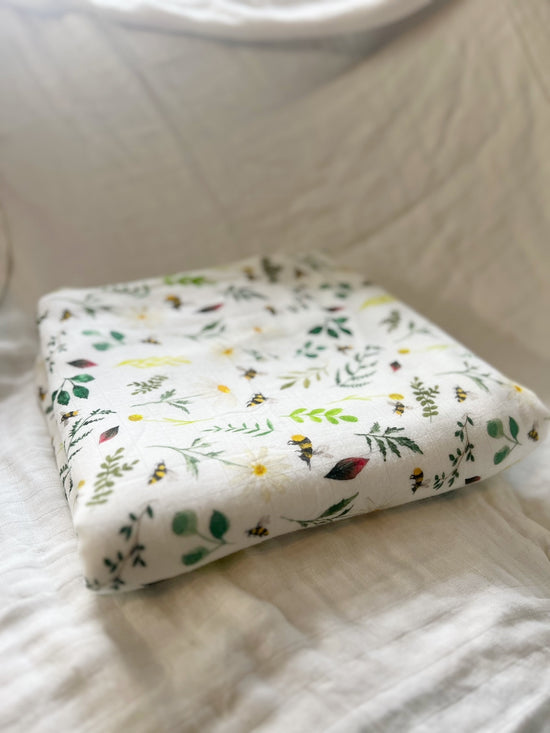 Wild Bee Bamboo Baby Blanket