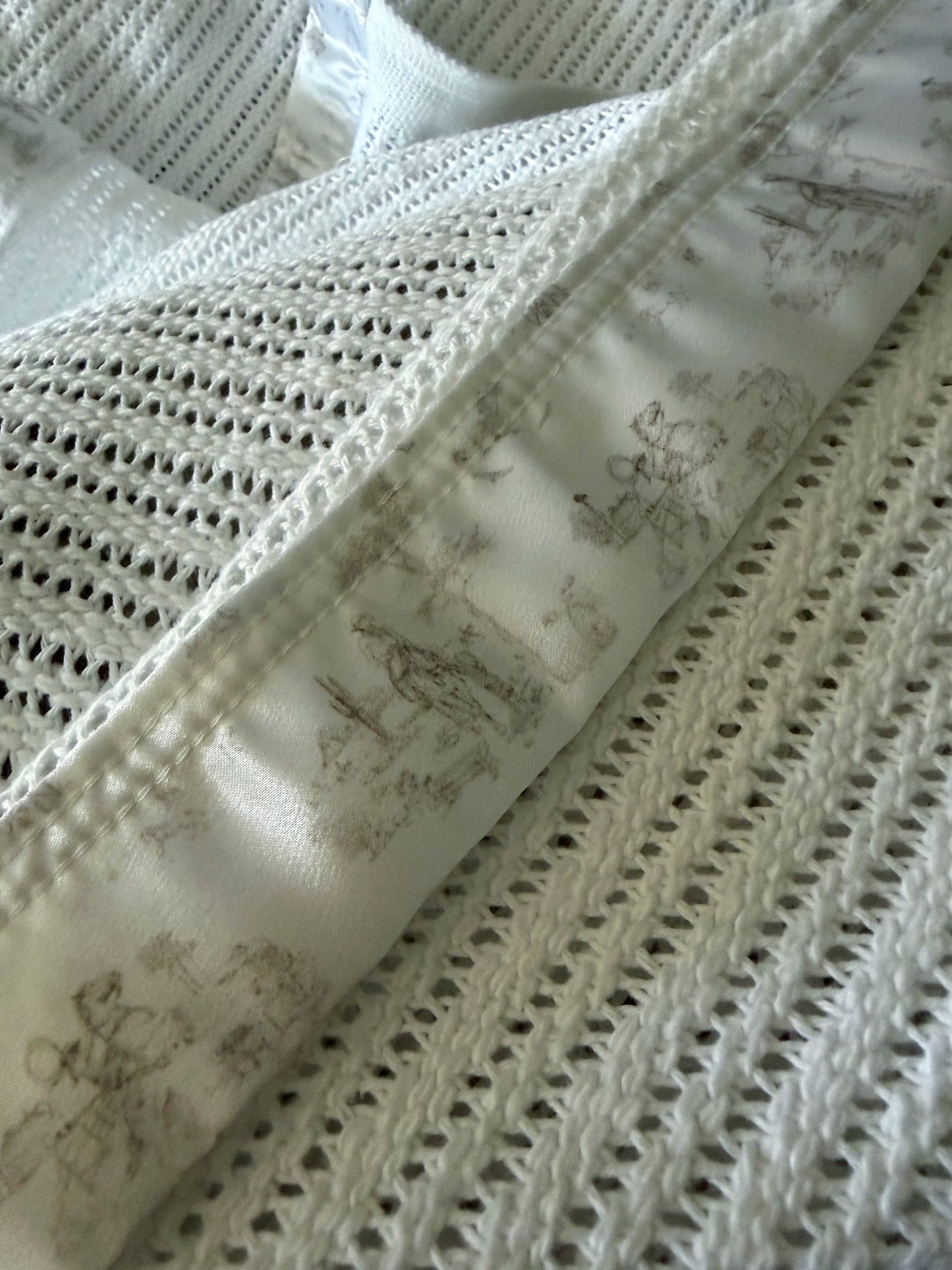 Cellular Baby Blanket - Western Toile