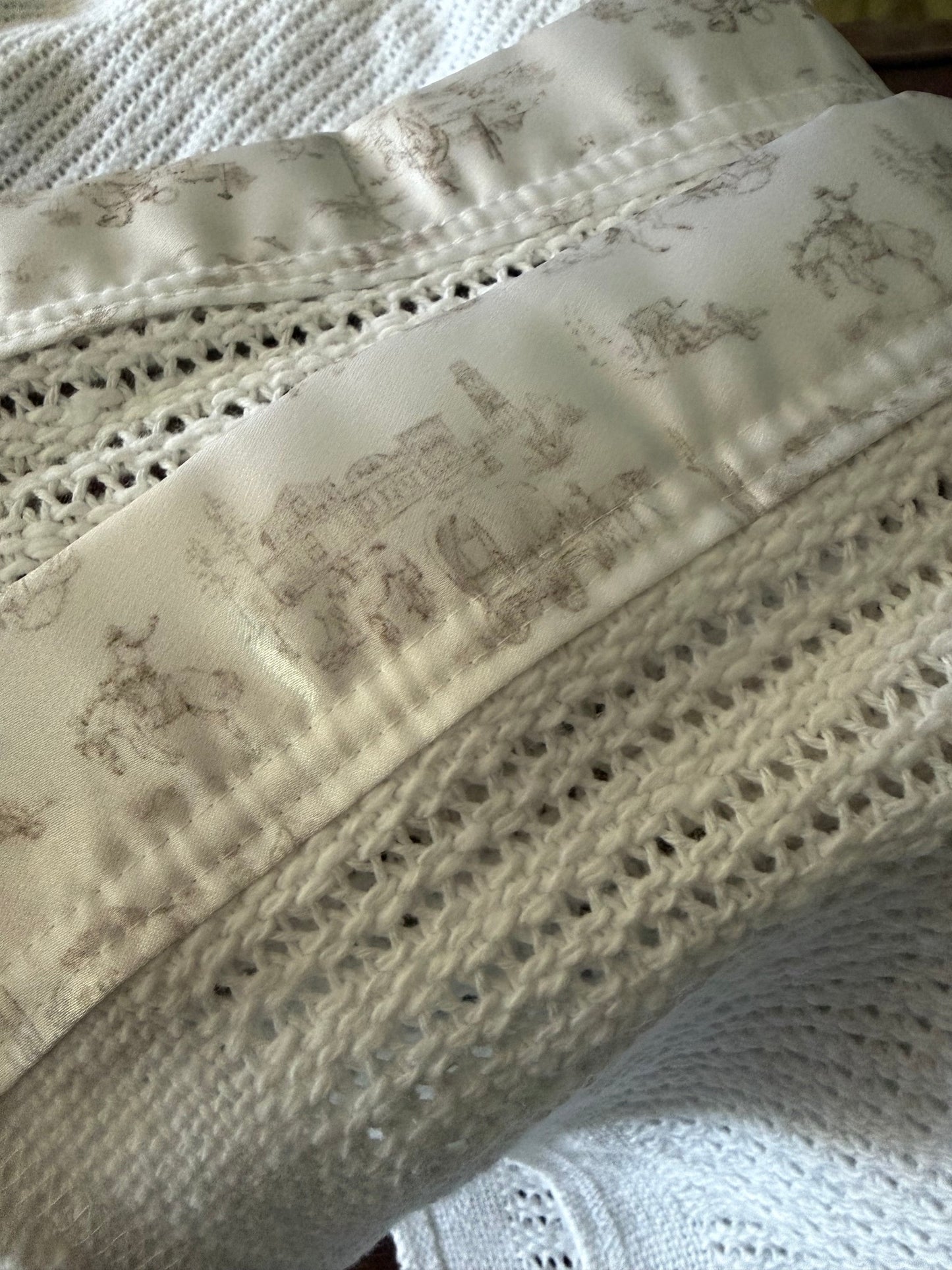 Cellular Baby Blanket - Western Toile