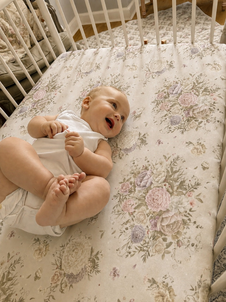 Antique Rose Fitted Crib Sheet