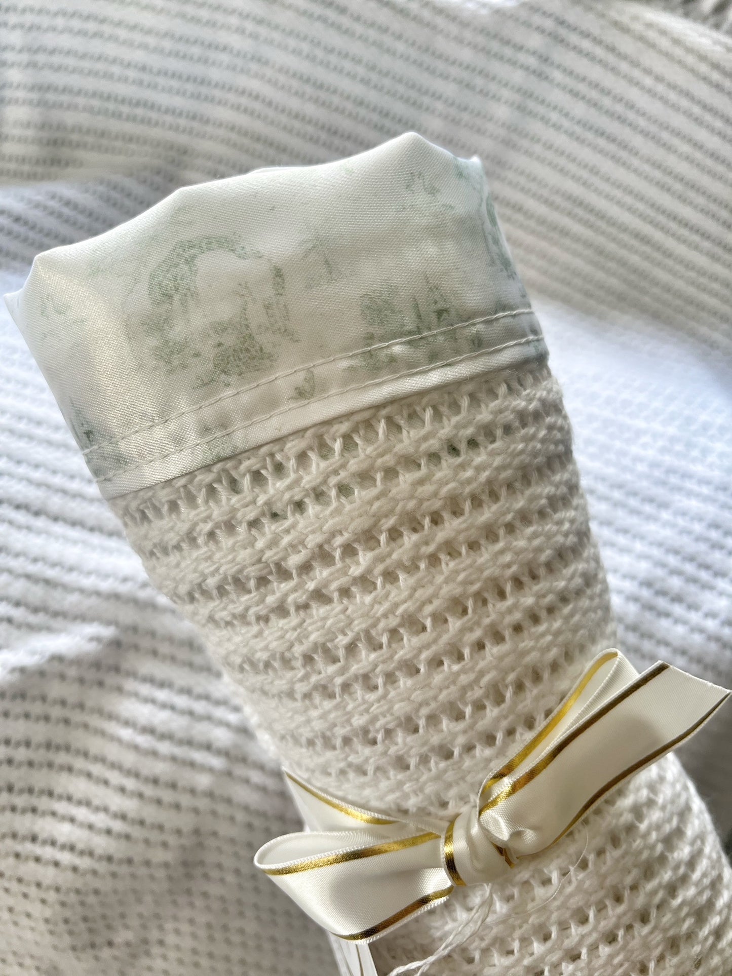 Cellular Baby Blanket - Safari Toile
