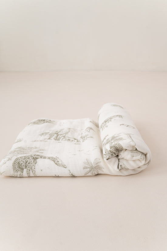 Safari Toile Bamboo Baby Blanket