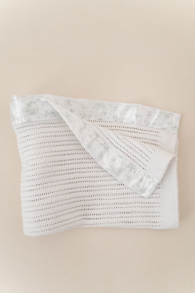 Cellular Baby Blanket - Safari Toile