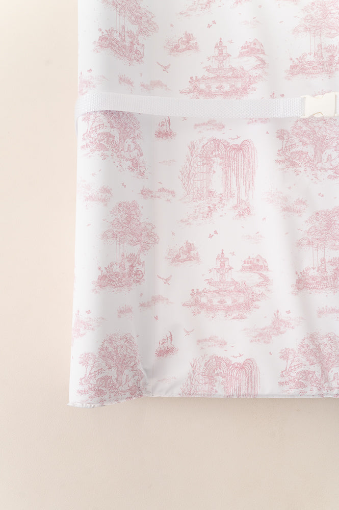Spring Toile Pink Wipeable Contour Change Pad