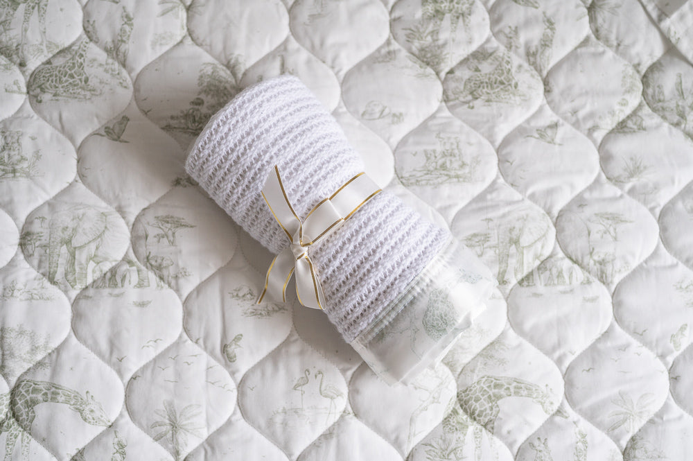Cellular Baby Blanket - Safari Toile