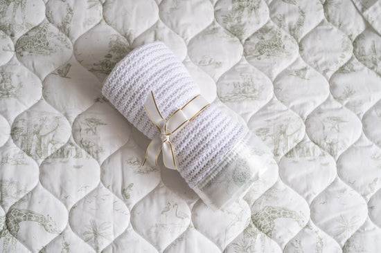 Cellular Baby Blanket - Safari Toile