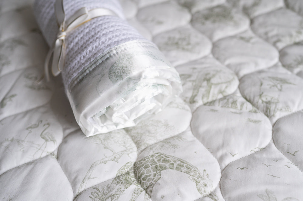 Cellular Baby Blanket - Safari Toile