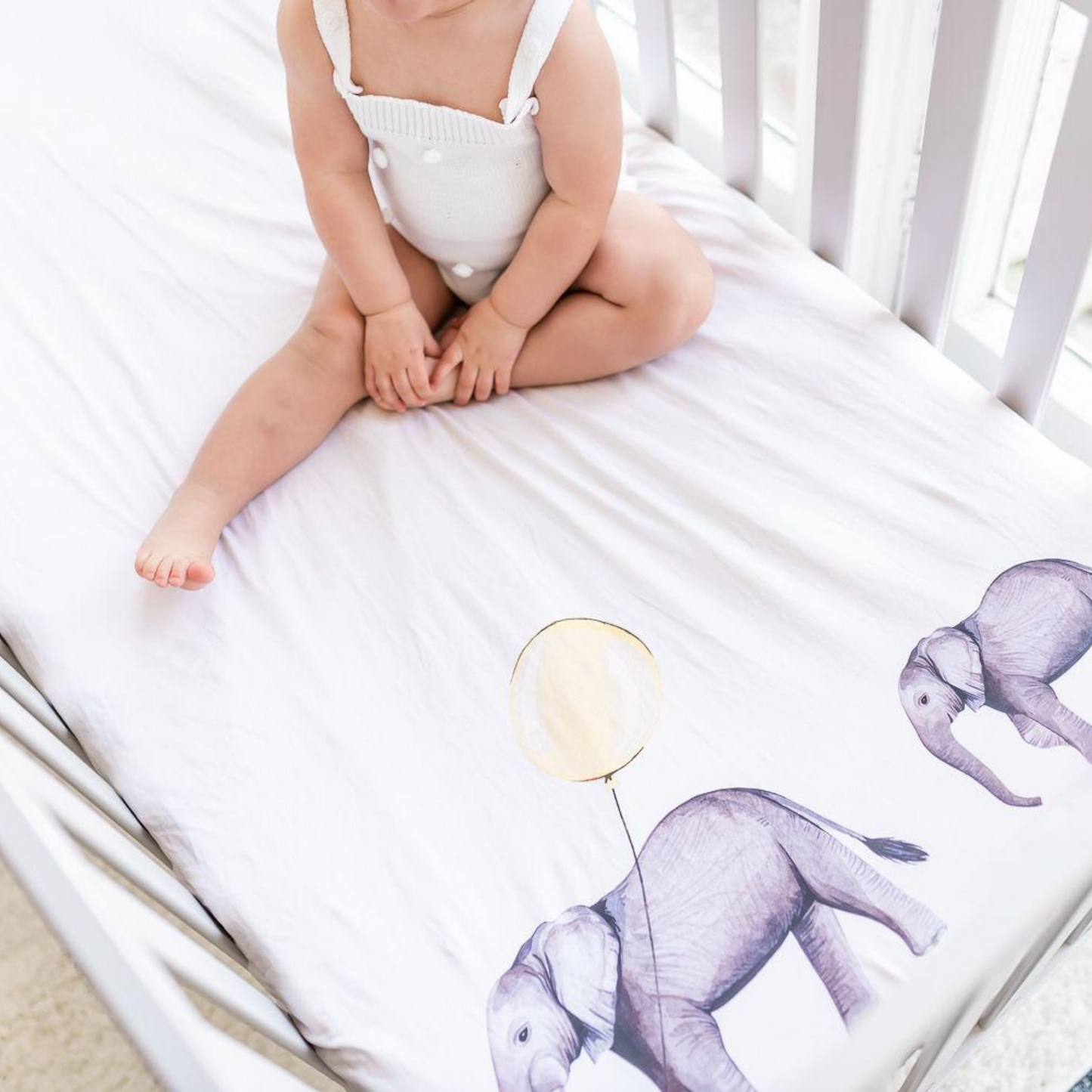 Elephant Parade Fitted Crib Sheet