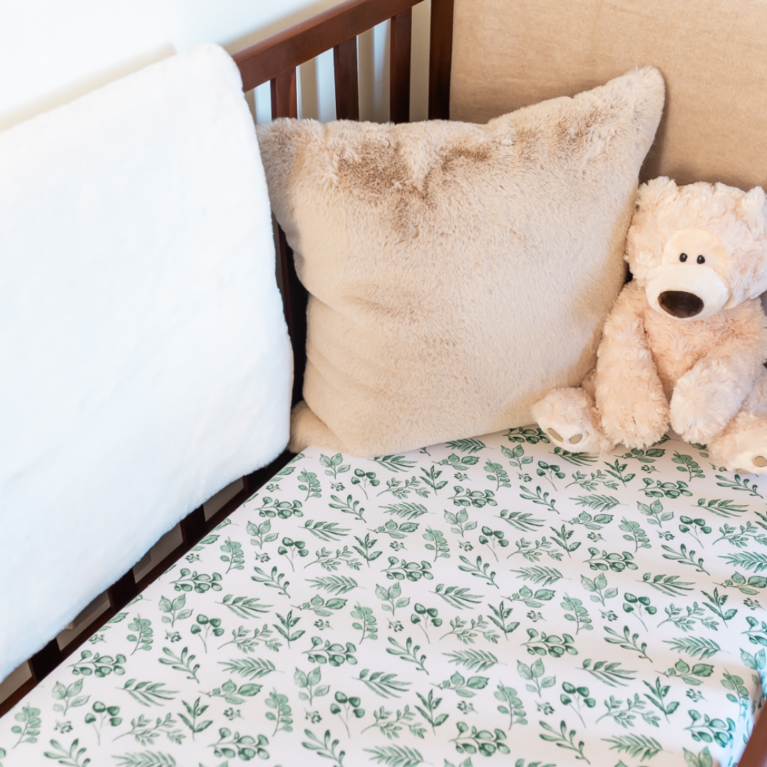 Leaf print cot sheet best sale