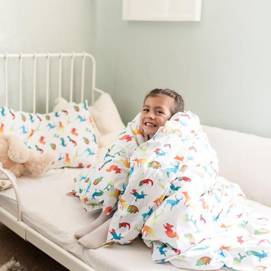 Colourful Animals Toddler Bed Duvet Set The Gilded Bird The Gilded Bird US