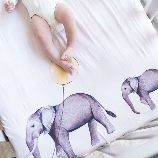 Elephant Parade Fitted Crib Sheet