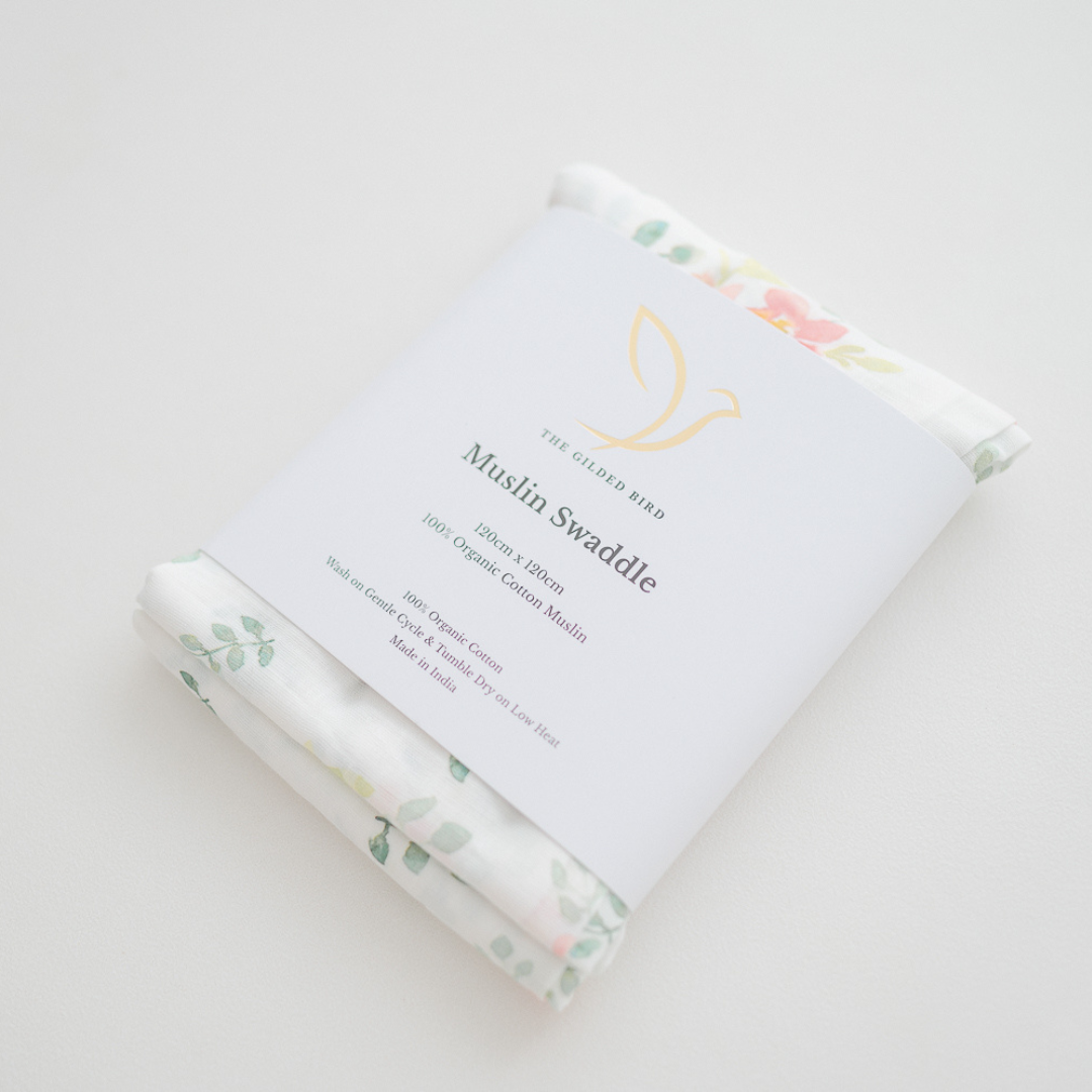 Pretty Stems X-Large Muslin Swaddle