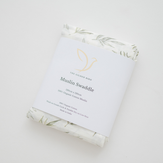 Linen Leaves X-Large Muslin Swaddle