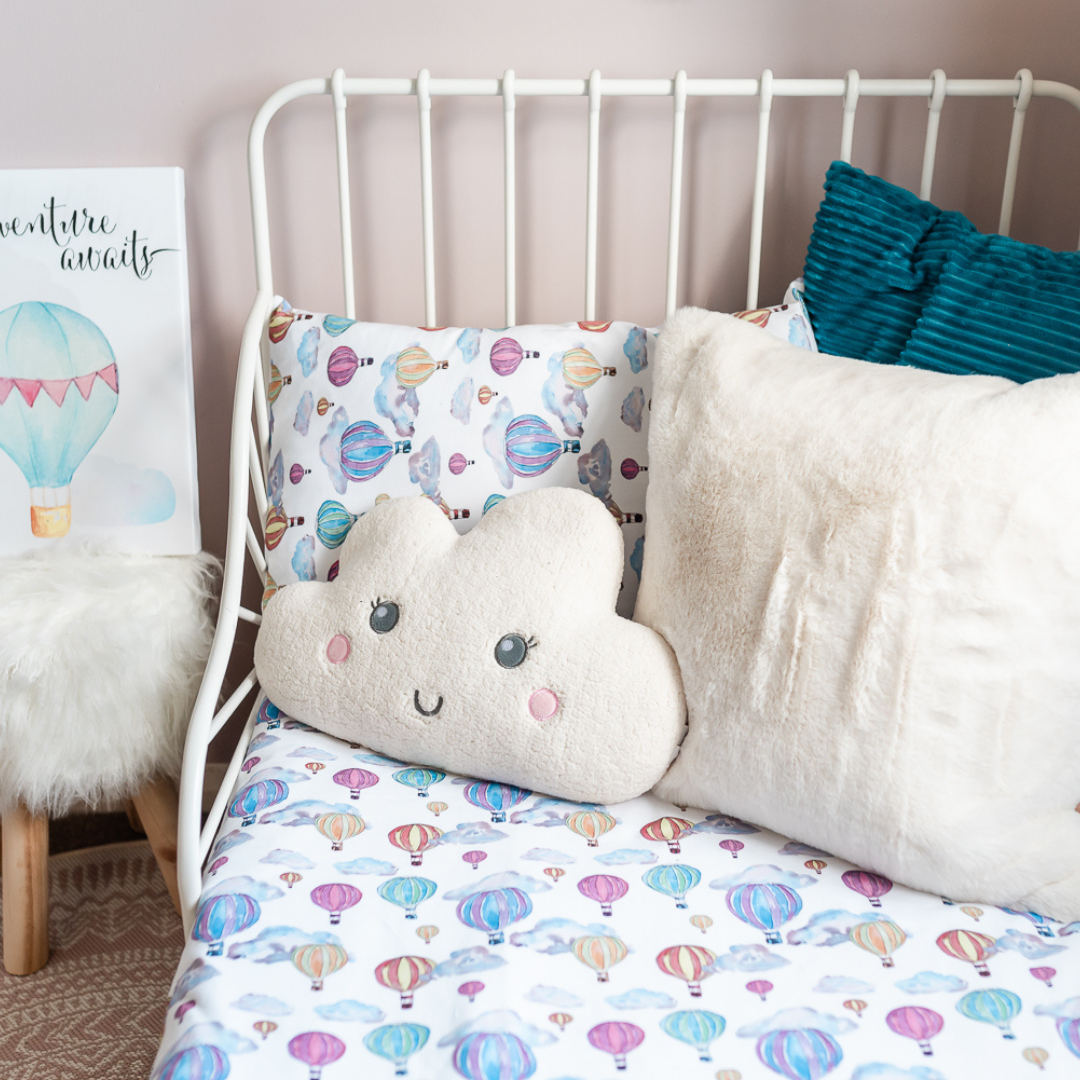 Balloon Festival Toddler Bed/Cotbed Duvet Cover and Pillow Case Set | The Gilded Bird | Toddler Duvet Sets | Buy Toddler Duvet Sets Online 