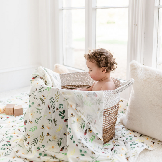 Wild Bee X Large Muslin Swaddle Swaddle Blankets The Gilded Bird US