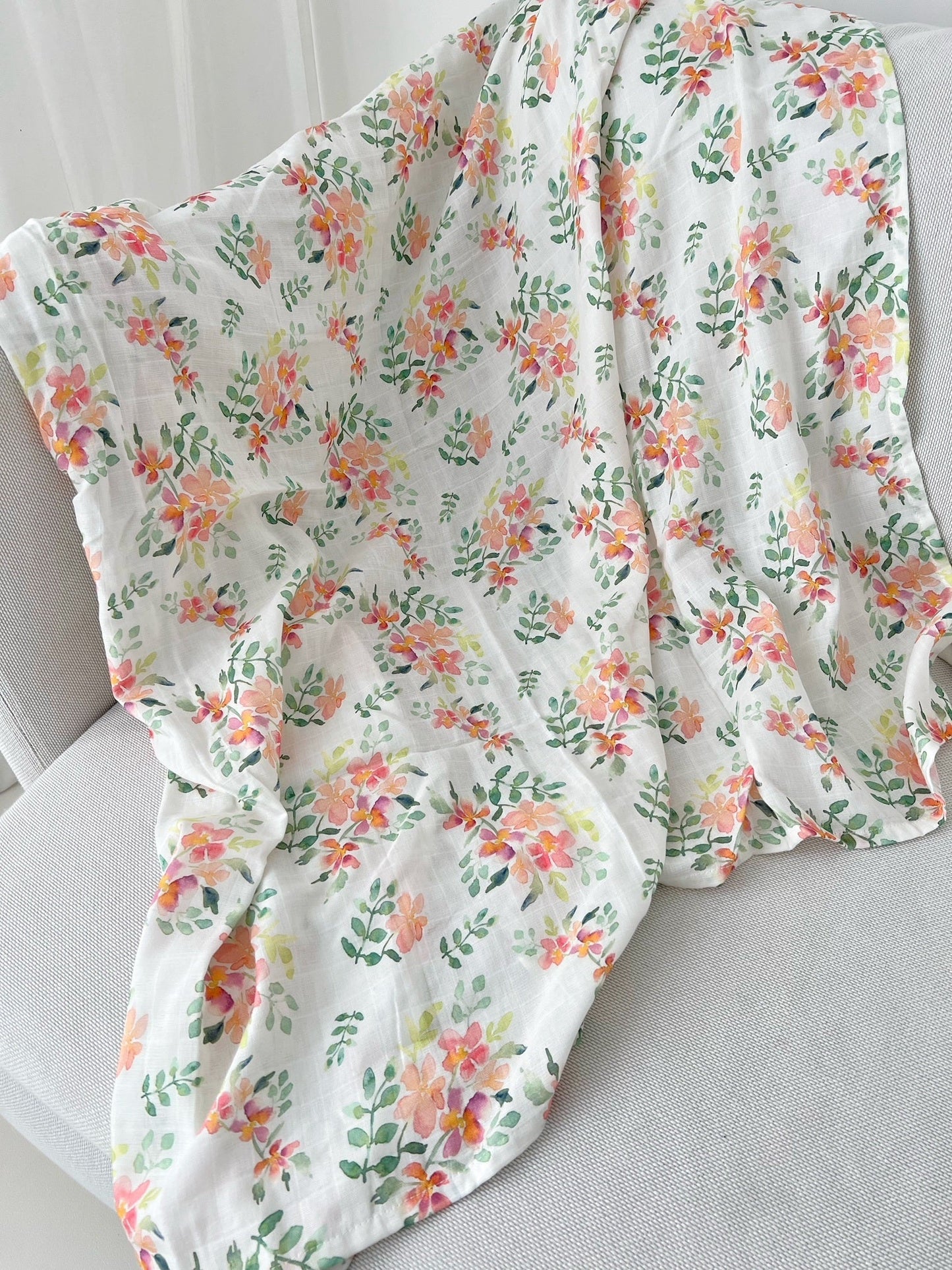 Pretty Stems X-Large Muslin Swaddle