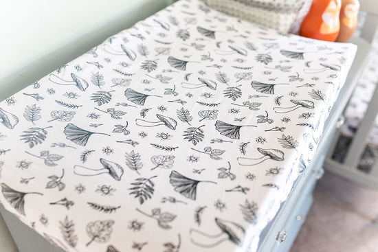 Woodland Bedside Crib Sheet Changing Mat Cover The Gilded Bird The Gilded Bird US