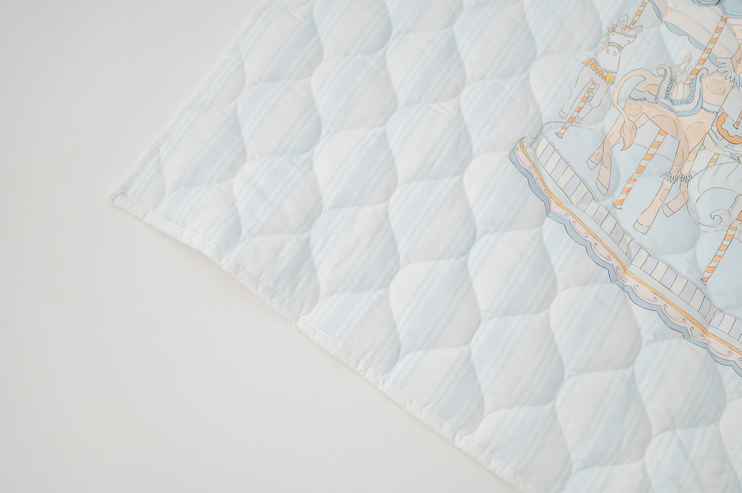 Carousel Blue Stripe Quilted Playmat