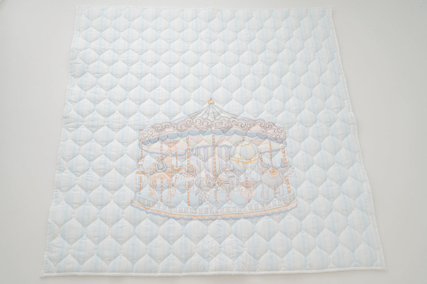 Carousel Blue Stripe Quilted Playmat