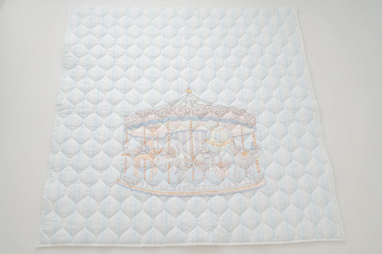 Carousel Blue Stripe Quilted Playmat